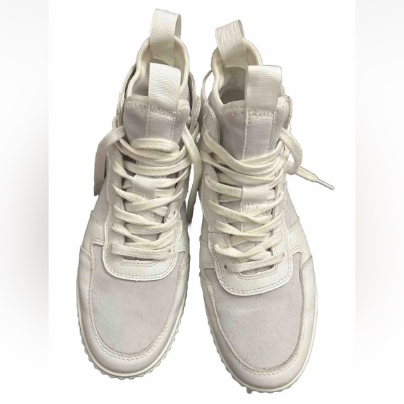 H&M Woman’s White High Top Sneakers Size 8 - Picture 3 of 8